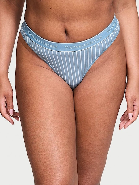 Victoria's Secret Faded Denim Blue Stripe Thong Knickers (N25120) | €10.50