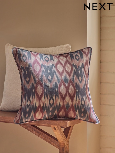 Purple 50 x 50cm Dry Ikat Print Cushion (N25123) | €10.50
