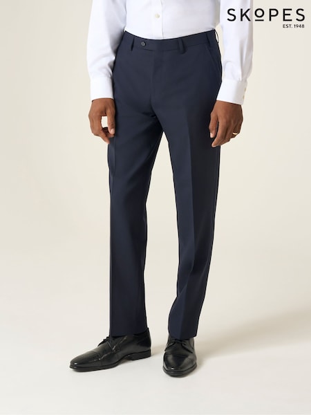 Темно-синий - Skopes Classic Fit Wool Rich Darwin піджачний костюм штани (N25189) | 4 146 грн