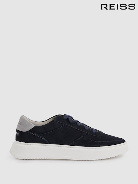 כחול כהה/אפור - Unseen Footwear Suede Marais Trainers (N25244) | ‏1,182‏₪