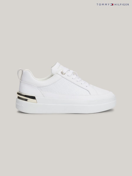 Tommy Hilfiger White Lux Court Sneakers (N25246) | €77