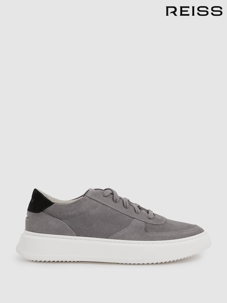 رمادي/أسود - Unseen Footwear Suede Marais Trainers (N25282) | ‏1,368 د.إ.‏