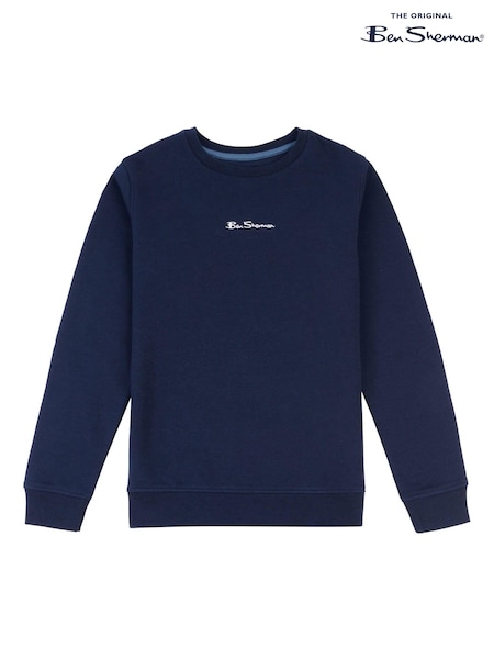 Ben Sherman Blue Boys Script Crew Neck Sweatshirt (N25356) | €13 - €16