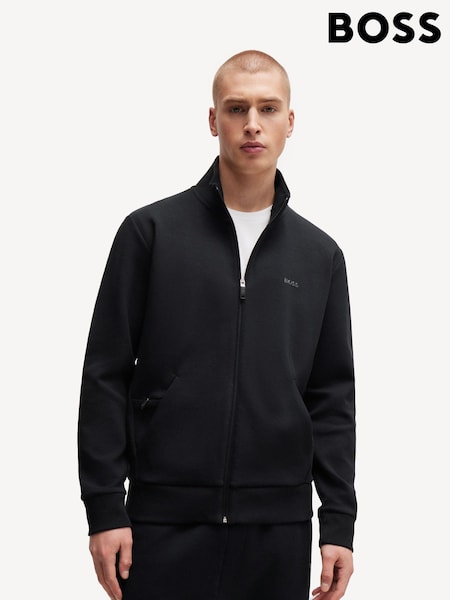 BOSS Black Zip Up Logo Sweatshirt (N25431) | AED984