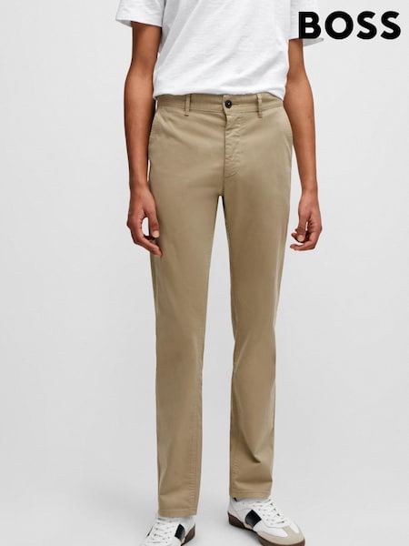 BOSS Natural Slim Fit Stretch Cotton Trousers (N25461) | €91