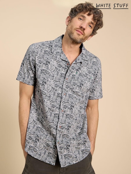 White Stuff Waves Printed Shirt (N25491) | 180 LEI