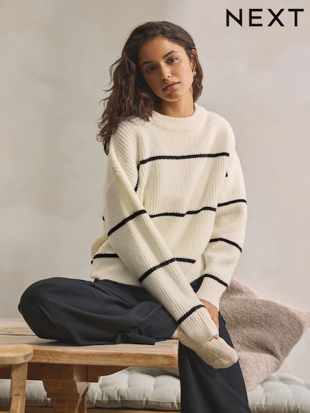 Monochrome Stripe Knit Jumper (N25499) | €16