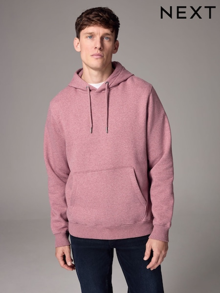 Pink Marl 1 Regular Fit Rich Jersey Fabric Hoodie (N25519) | R$ 285