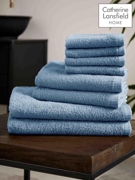 Catherine Lansfield Blue Quick Dry 100% Cotton Towel Set (N25589) | €31