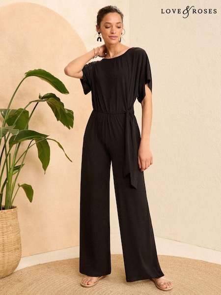 Love & Roses Wrap Jersey Jumpsuit (N25614) | €24