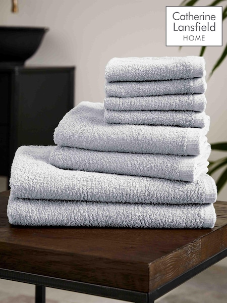 Catherine Lansfield White Quick Dry 100% Cotton Towel Set (N25634) | €31