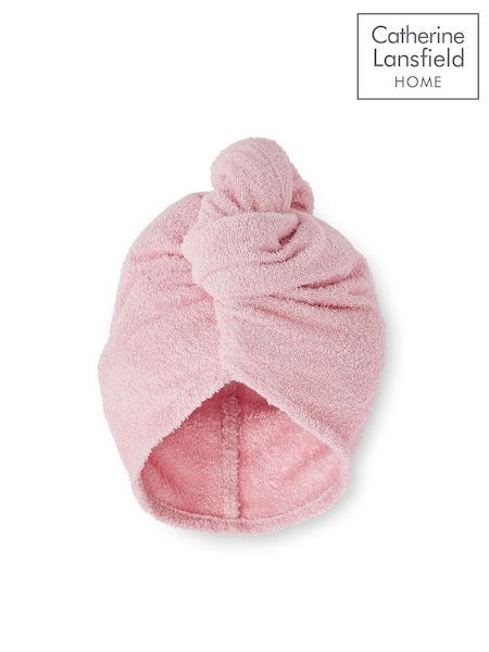 Catherine Lansfield Quick Dry 100% Cotton 2 Pack Turbie Head/Hair Towel (N25636) | R$ 110