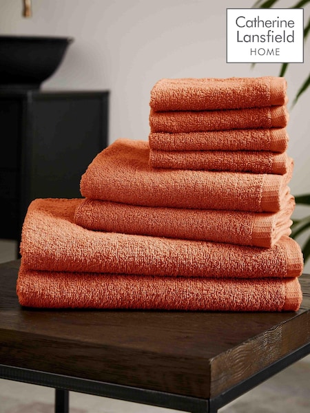 Catherine Lansfield Orange Quick Dry 100% Cotton Towel Set (N25707) | R$ 225