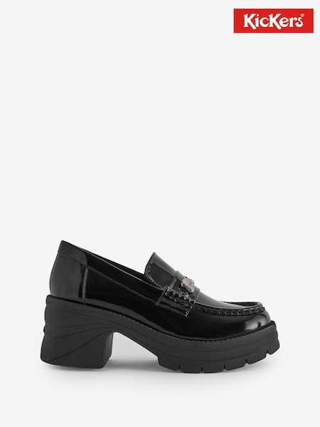 Kickers Black Edie Loafers (N25789) | €53