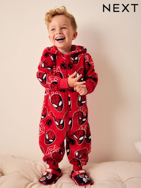 أحمر ™Spider-Man - Fleece All-In-One (9mths-10yrs) (N25803) | ‏76 ر.ق. - ‏97 ر.ق.