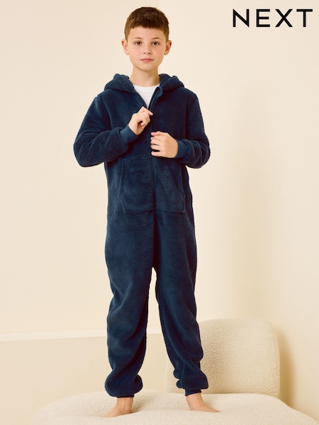 Navy Blue Fleece All-In-One (3-16yrs) (N25823) | kr351 - kr535