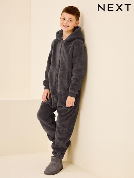 Grey Fleece All-In-One (3-16yrs) (N25826) | kr351 - kr535