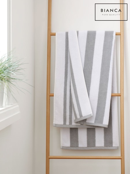 Bianca Reversible Stripe 100% Cotton Jacquard Towel (N25857) | €22 - €43