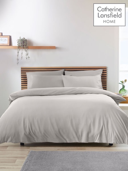 Catherine Lansfield Grey So Soft Easy Iron Duvet Cover Set (N25879) | €20 - €40