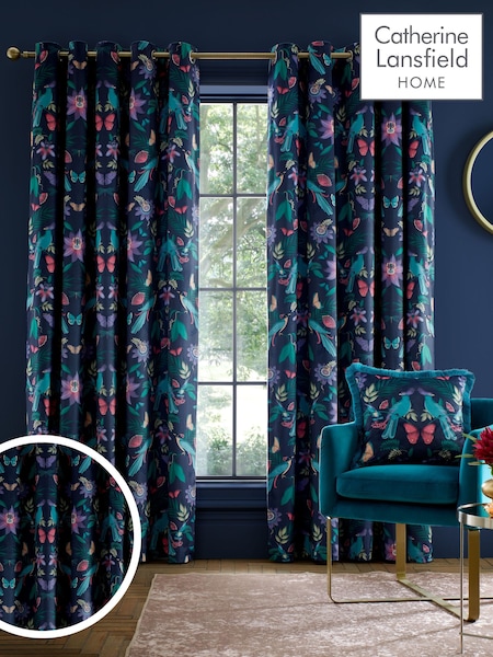 Catherine Lansfield Navy Blue Curtains (N25881) | €46 - €118