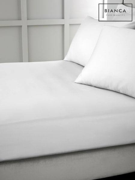 Bianca Dove Grey 400 Thread Count 100% Cotton Sateen Fitted Sheet (N25898) | €31 - €57