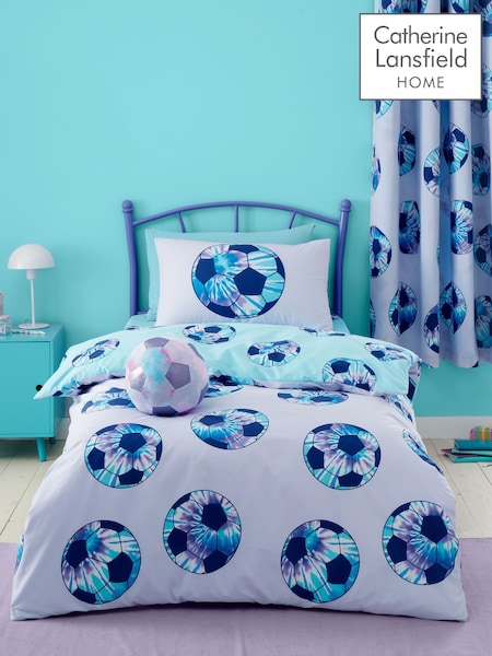 Catherine Lansfield Lilac Tie Dye Football Reversible Duvet Cover Set (N25959) | €23 - €31