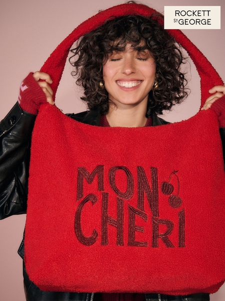 Rockett St George Red Mon Cheri Borg Shoulder Bag (N25983) | €28