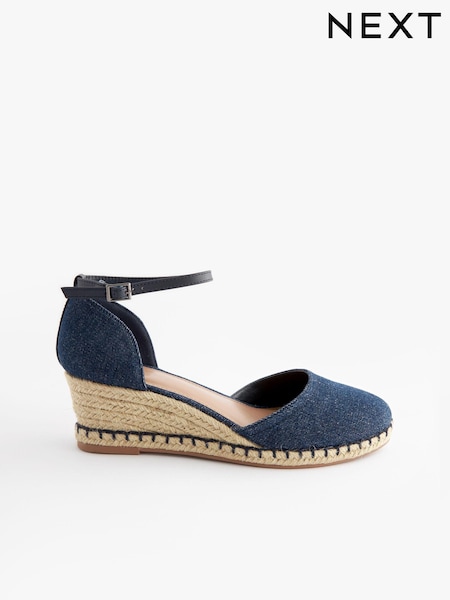 Denim Extra Wide Fit Forever Comfort® Closed Toe Wedges (N26132) | $46