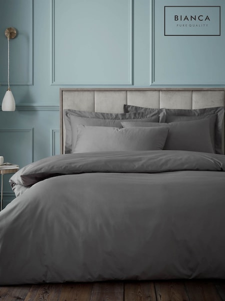 Bianca Charcoal 180 Thread Count Cotton Duvet Cover (N26138) | €46 - €86