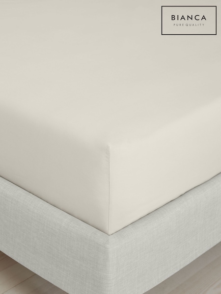 Bianca 200 Thread Count 100% Cotton Percale Extra Deep Fitted Sheet (N26171) | €19 - €36