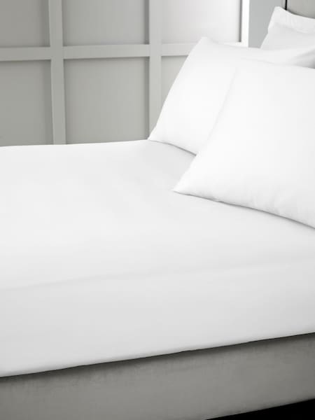 Bianca White 400 Thread Count 100% Cotton Sateen Fitted Sheet (N26183) | €31 - €57