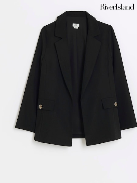 River Island Black Girls Rolled Sleeve Blazer (N26205) | €44