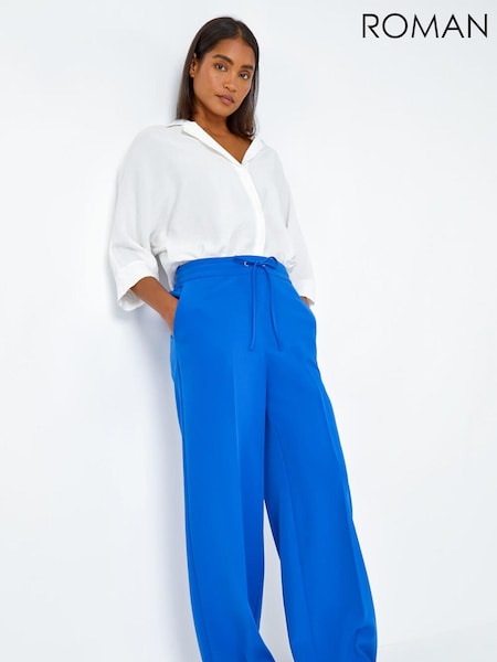 Roman Wide Leg Tie Front Stretch Trousers (N26243) | €42