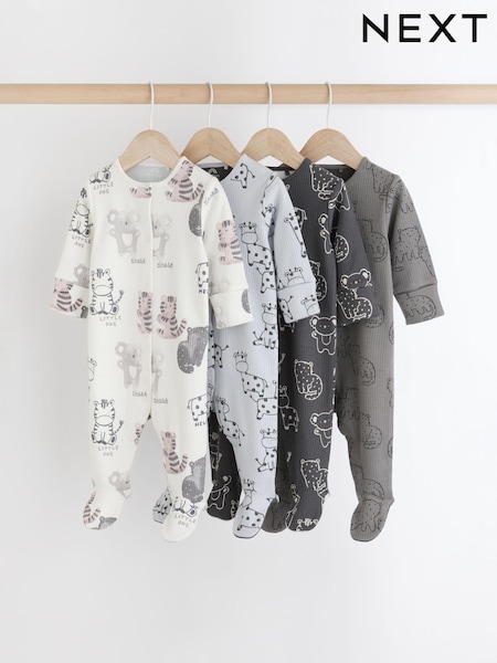 Black/White Baby Sleepsuits 4 Pack (0mths-2yrs) (N26374) | €35 - €37
