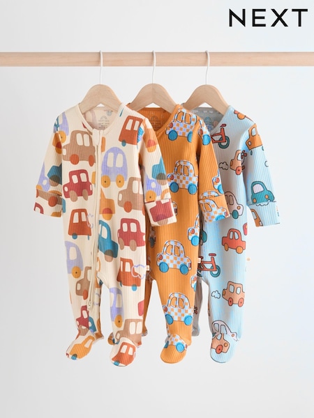 Hell - Baby 2 Way Zip Sleepsuits 3 Pack (0mths-2yrs) (N26376) | 19 € - 21 €