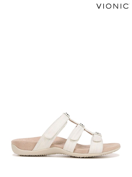 Vionic Amber Pearl Wide Fit Slide Sandals (N26620) | €54