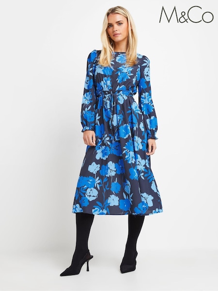 M&Co Blue Petite Smock Dress (N26781) | €50