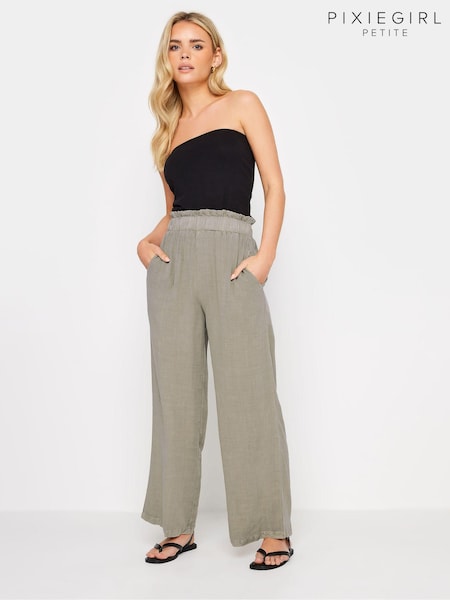 PixieGirl Petite Brown Wide Leg Trousers (N26984) | €44