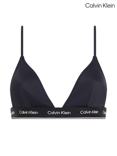 Calvin Klein Black Triangle Bikini Top (N26996) | LEI 229