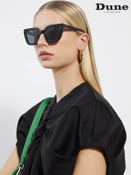 Negru - Dune London Golders Acetate Cat-eye Sunglasses (N27170) | 663 LEI