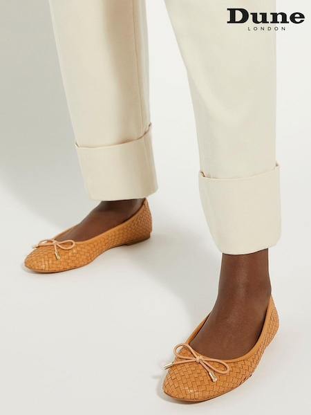 Maro - Dune London Heights Flexible Sole Woven Leather Balerină Pantofi cu talpa plată Pantofi (N27176) | 391 LEI