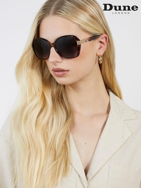Animal - Dune London Print Gernada Etched Metal Temple Sunglasses (N27186) | 365 LEI