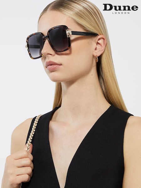 Dune London Gabby Oversized Retro Square Frame Sunglasses (N27197) | 335 LEI