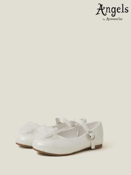 Angels By Accessorize Girls Flower Ballet Flats (N27205) | ‏101‏₪ - ‏106‏ ₪