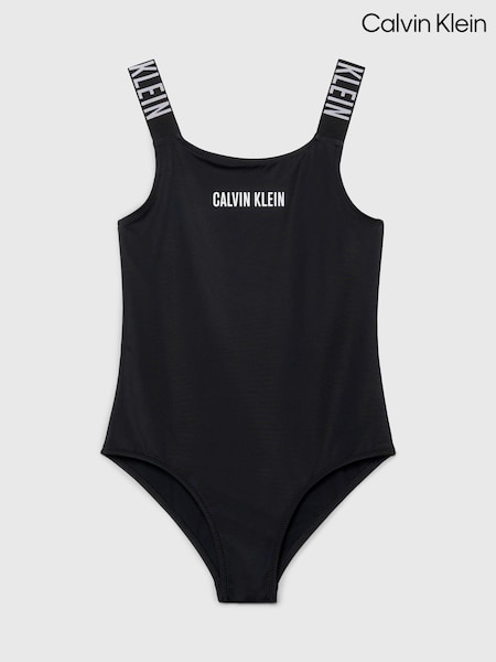 Negru - Costum de baie sport cu logo Calvin Klein (N27221) | 196 LEI