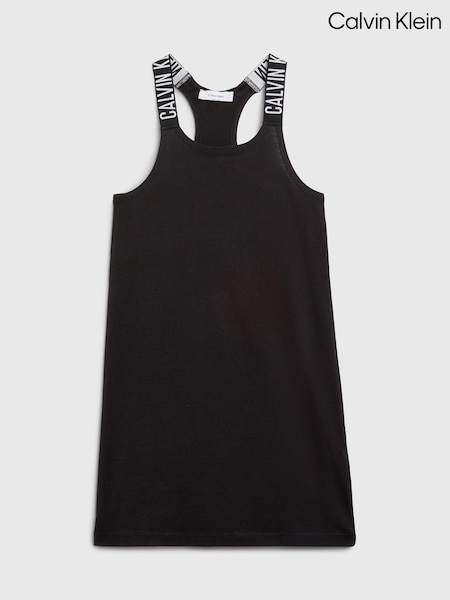 Calvin Klein Black Logo Strap Tank Dress (N27235) | €17