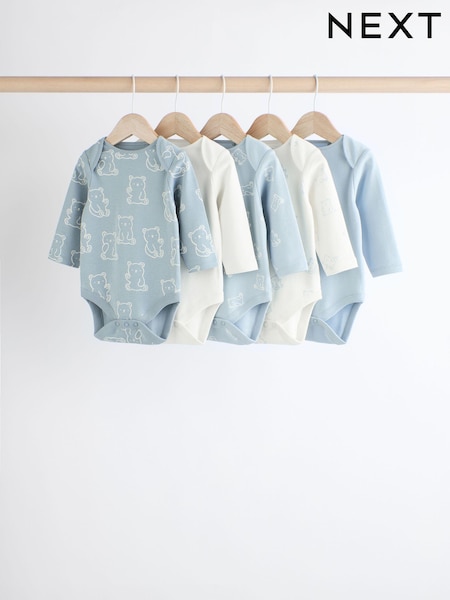 Azul bebé - Long Sleeves Bodysuits 5 Pack (N27277) | 21 € - 24 €