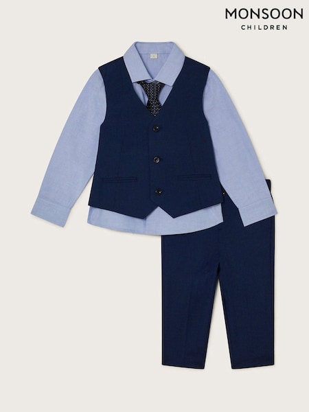 Monsoon Blue Adam 4 Piece Suit with Tie (N27527) | €106 - €127