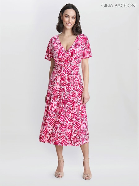 Gina Bacconi Pink Lacey Fit And Flare Dress (N27583) | €79