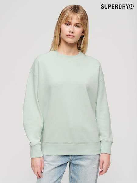 Mintgrün - Superdry Relaxed Fit Essential Logo Sweatshirt (N27724) | 34 €